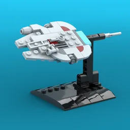 Micro Millenium Falcon 1:450 Scale with Spinning Display Stand