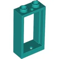 Window 1 x 2 x 3 Flat Front / Dark Turquoise