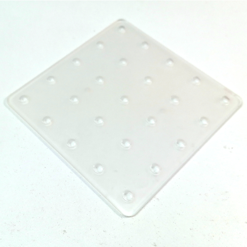Lego Clikits Connector, Square with Twenty-Five Holes / Trans-Clear