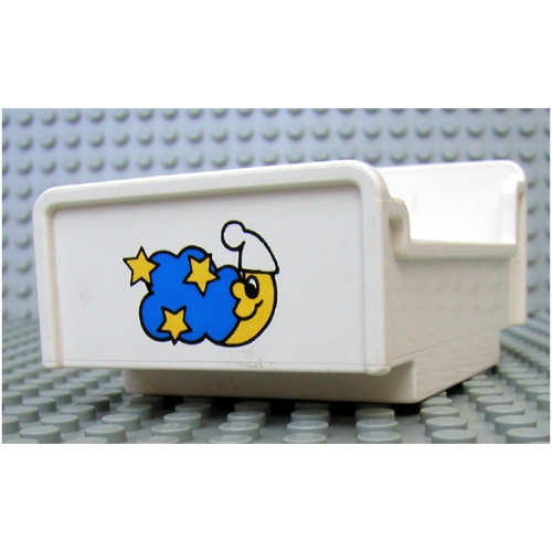 Lego Duplo Bed 3 x 5 x 1 2/3 with Moon and Stars Print