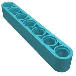 Technic Beam 1 x 7 Thick / Medium Azure