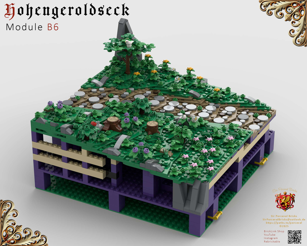 Lego B6 Castle Hohengeroldseck - Landscape (Castle Part 1)