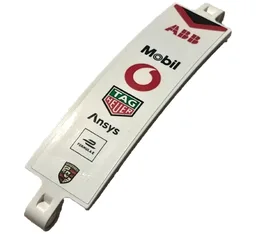 Technic, Panel Curved 3 x 13 with ABB, Mobil, Vodafone, Tag Heuer, Ansys, FORMULA E, and Porsche Logos Pattern (Sticker) - Set 42137