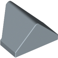 Lego Brick Sloped 45° 2 x 1 Double / Inverted with Bottom Stud Holder / Sand Blue
