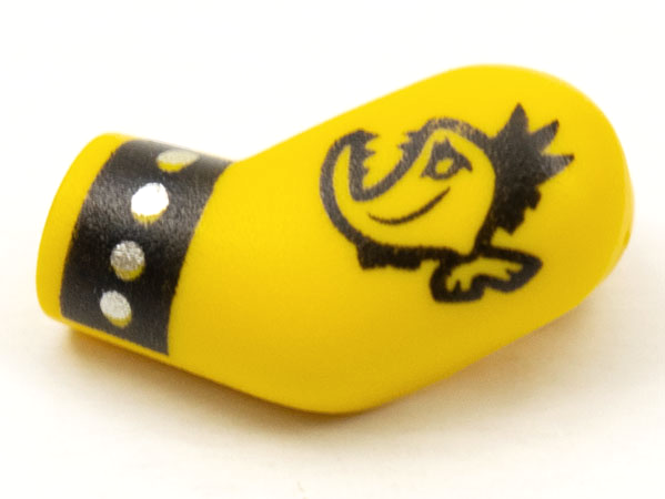 Lego Arm, Left with Black Cuff and Fish Tattoo Pattern