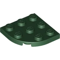 Plate Round Corner 3 x 3 / Dark Green