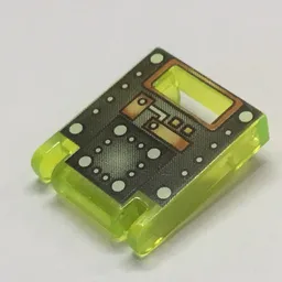 Box 2 x 2 x 2 Door with Slot and Stingray Mechanical Print / Trans-Neon Green