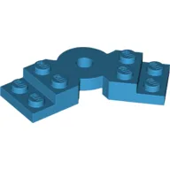 Plate Angled 2 x 2 with Step and Hole in Center / Dark Azure