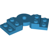 Lego Plate Angled 2 x 2 with Step and Hole in Center / Dark Azure