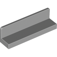 Lego Panel 1 x 4 x 1 with Rounded Corners [Thin Wall] / Light Bluish Gray