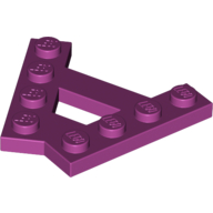 Lego Wedge Plate 4 Stud 45° Angle Plate / Magenta