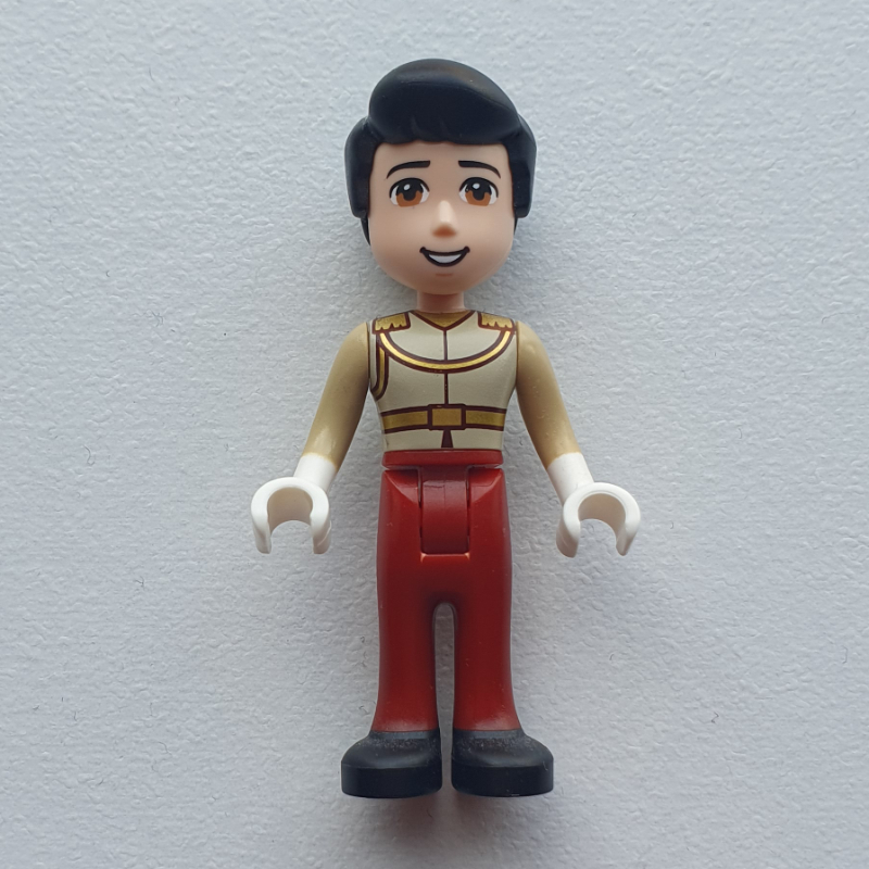 Lego Prince Charming - Tan Shirt, Dark Red Trousers, Smooth Hair