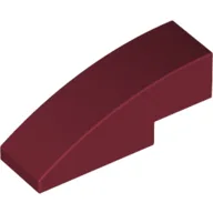Brick Curved 3 x 1 No Studs / Dark Red