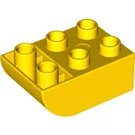 Duplo Brick 2 x 3 with Curved Bottom / Yellow