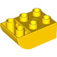 Lego Duplo Brick 2 x 3 with Curved Bottom / Yellow
