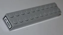 Brick 2 x 10 with 'JL 4201' Pattern on End (Sticker) - Set 4201