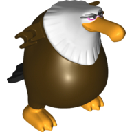 Lego Animal Body Part, Bird Torso and Head, Mighty Eagle / Dark Brown
