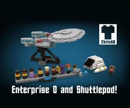 Enterprise D and Shuttle Pod MINI!