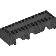 Vehicle Base 4 x 14 x 2 1/3, 2 x 12 Recessed Center, Pins, Pin Holes / Black