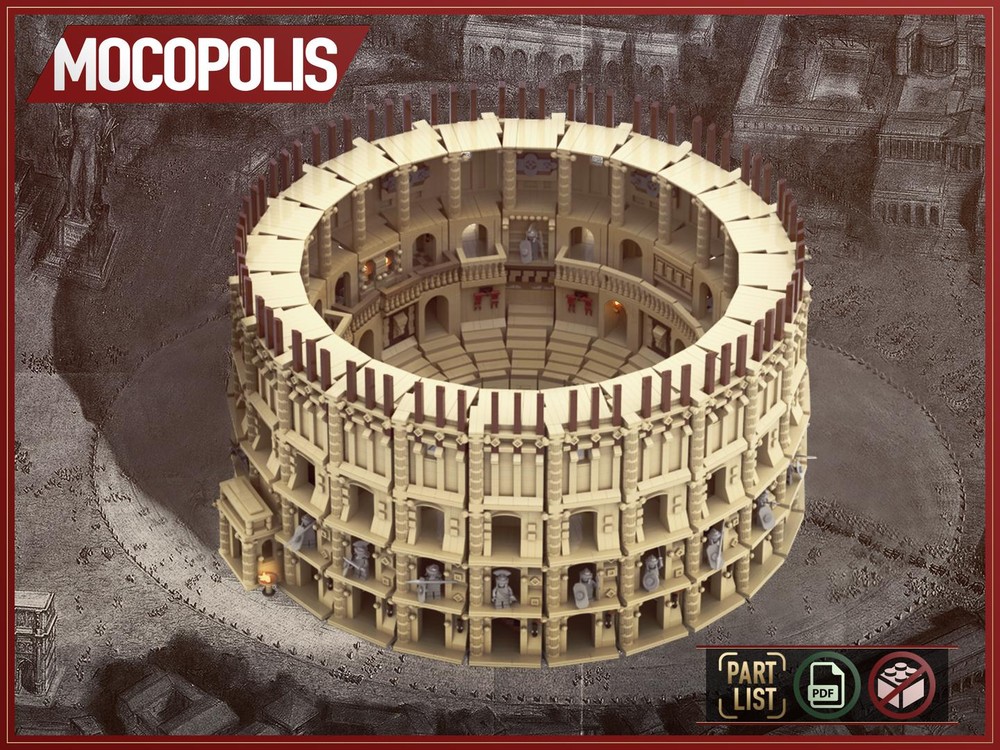 LEGO MOC Custom Castle (Colosseum) | PDF instructions (NO PARTS)