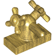 Lego Tap 1 x 2 with Dual Handles / Pearl Gold