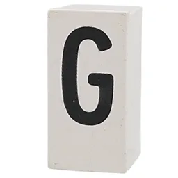 Tile Special 1 x 2 x 5/6 with Stud Hole in End with 'G' Print