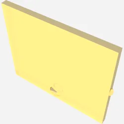 Glass for Window 1 x 4 x 3 [Old Style - Circular Indent] / Trans-Yellow