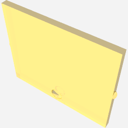 Lego Glass for Window 1 x 4 x 3 [Old Style - Circular Indent] / Trans-Yellow