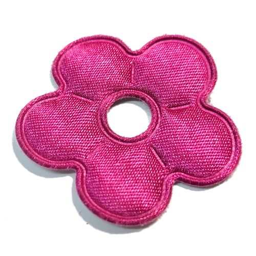 Lego Clikits Icon Accent, Flower Puffy 5 x 5 with Aqua Back / Dark Pink