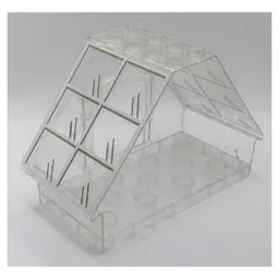Duplo Building House 4 x 8 x 5 with Window Opening with White Windows Print / Trans-Clear
