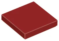 Tile 2 x 2 with Groove / Dark Red