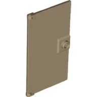 Door 1 x 4 x 6 Smooth with Chamfered Handle Plinth / Dark Tan