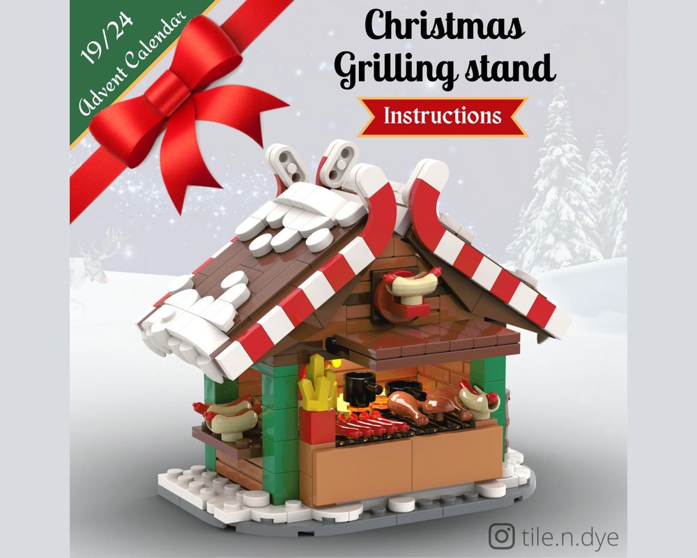 Lego Christmas Grilling Stand - LEGO CHRISTMAS MOC FREE INSTRUCTIONS