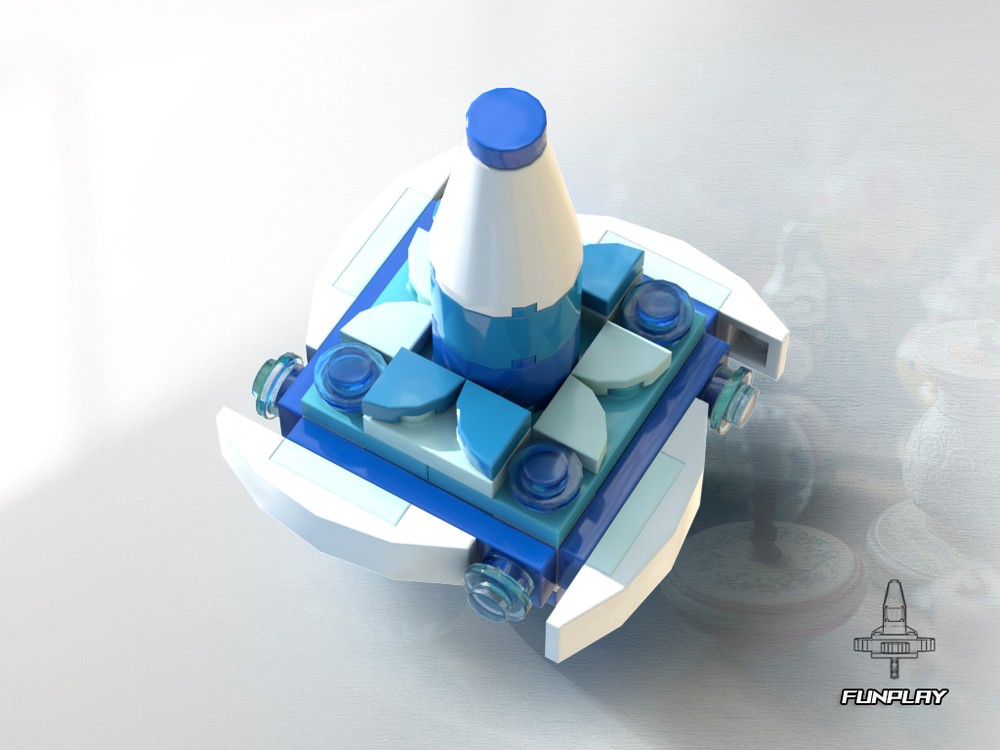 Lego Spinning Top #01 Blue Flower
