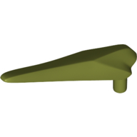 Lego Animal Body Part, Dinosaur, Pteranodon Jaw Bottom with Pin [Flexible Plastic] / Olive Green