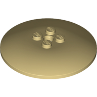 Lego Dish 6 x 6 Inverted (Radar) with Solid Studs / Tan