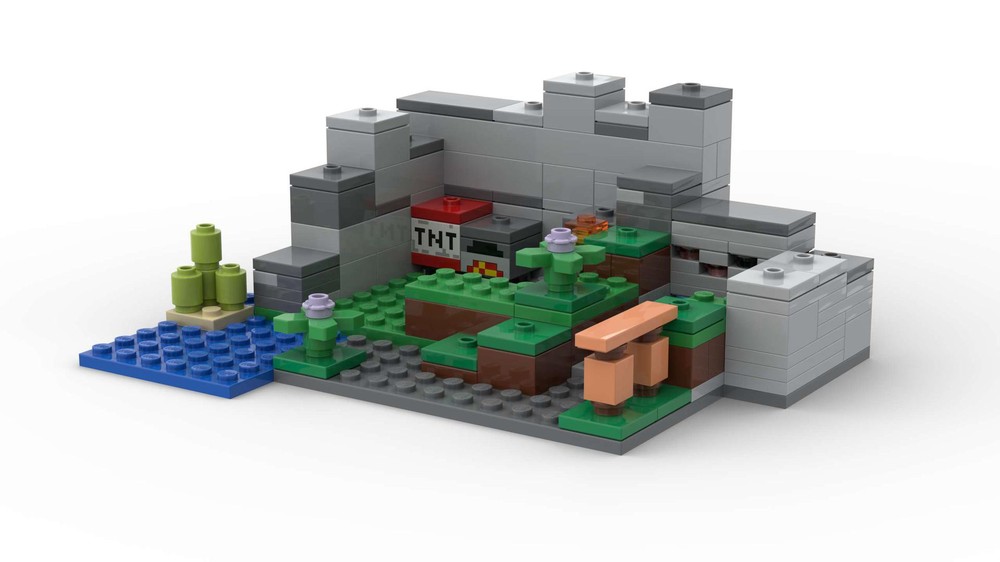 Lego minecraft first shelter