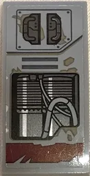 Slope, Curved 4 x 2 with SW Hoses and Vent Pattern 2 (Sticker) - Set 75202