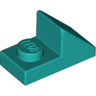 Lego Brick Sloped 45° 2 x 1 with 2/3 Cutout [New Version] / Dark Turquoise