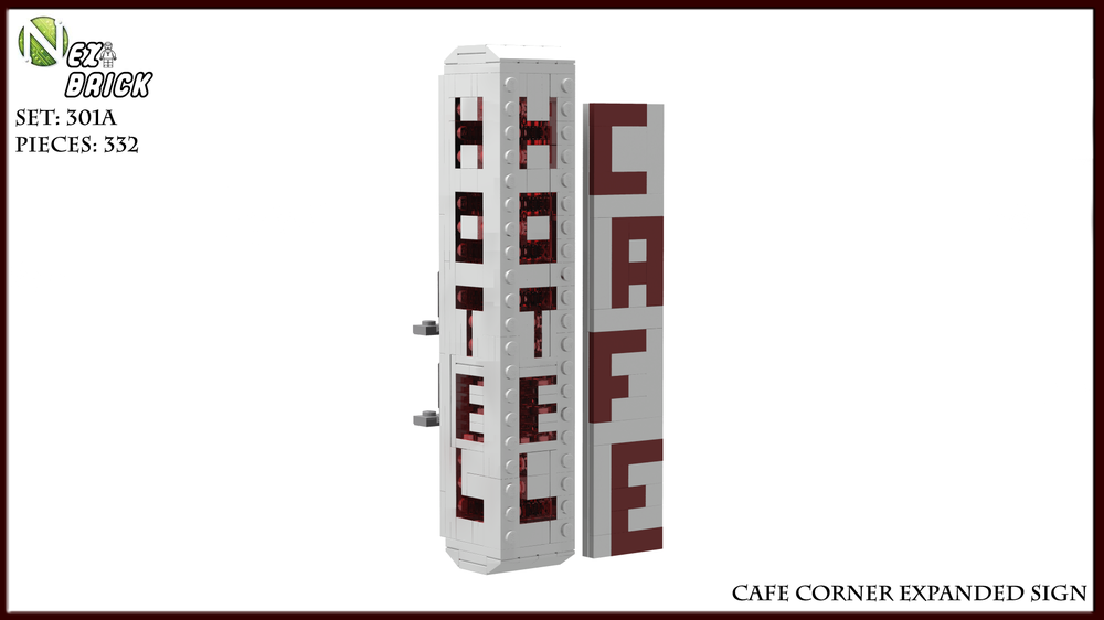 Lego Cafe Corner Hotel Sign