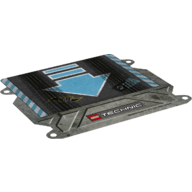 Lego Ramp, 127 x 111 mm with Medium Azure Arrow and Chevrons Print / White