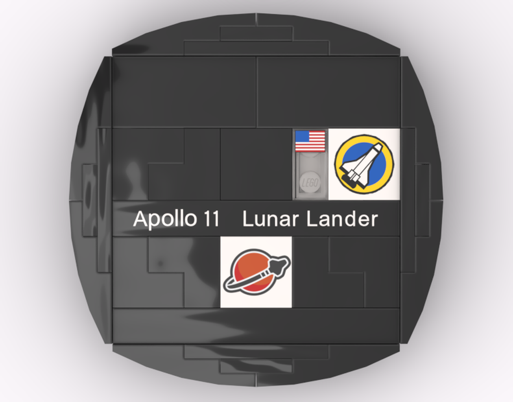 Lego Apollo 11 Lunar Lander 10266 Name Plate Wall Mount Plaque