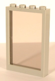 Lego Window 1 x 4 x 5 with Hollow Studs with Trans-Brown Glass (2493b / 2494)