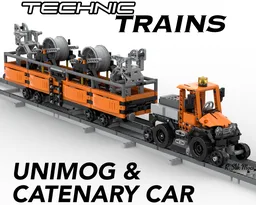 Technic Train: UNIMOG & Catenary Car Alu. (LBGrey) Ladders
