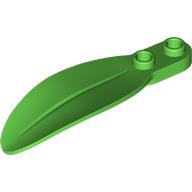 Lego Plant, Leaf 2 x 6 x 1 with 2 Studs / Bright Green
