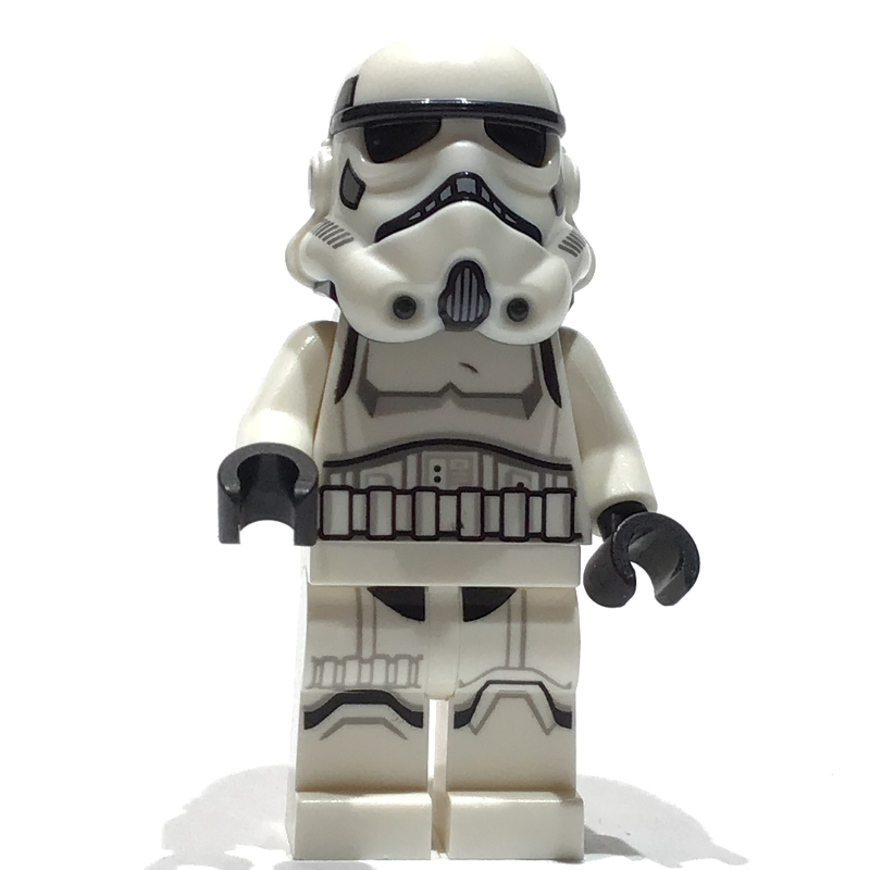 Lego Stormtrooper, Black Squares on Back of Helmet, Female, Nougat Head