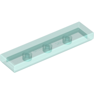 Lego Tile 1 x 4 with Groove / Trans-Light Blue