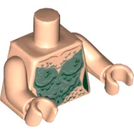 Torso, Mermaid Sand Green Scales Print, Light Nougat Arms and Hands / Light Nougat