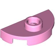 Lego Plate Special Round 1 x 2 Half Circle with Stud (Jumper) / Bright Pink