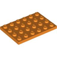 Lego Plate 4 x 6 / Orange